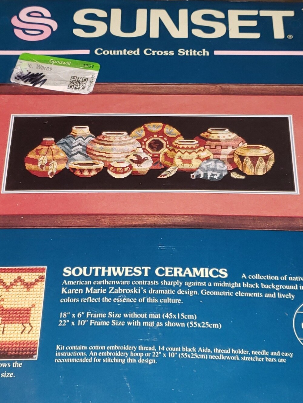 Vintage Dimensions Sunset Cross-Stitch Kit "Southwest Ceramics"